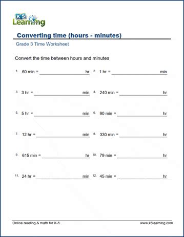 Convert Units Of Time Worksheet Printable Online Answers Time Conversion Worksheet - Time Conversion Worksheet