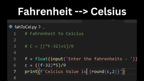 Image related to convert-fahrenheit-to-celsius-in-python
