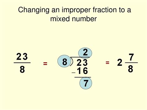 Converting Fractions Improper To Mixed Numbers Ppt Mixed Fractions To Improper - Mixed Fractions To Improper