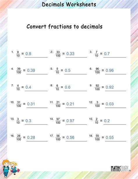 Converting Fractions To Decimals Worksheets Teaching Resources Tpt Converting Fractions To Decimals Activity - Converting Fractions To Decimals Activity