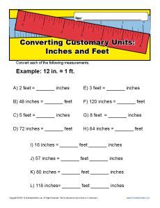 Converting Inches To Feet Worksheet Live Worksheets Inches To Feet Conversion Worksheet - Inches To Feet Conversion Worksheet
