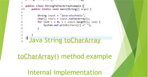 converting string to char array in java