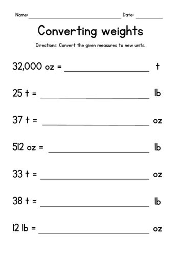 Converting Weights Ounces And Pounds Teaching Resources Ounces And Pounds Worksheet - Ounces And Pounds Worksheet