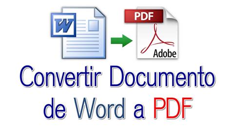 Convertir Word A Pdf Gratis