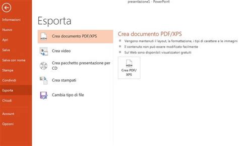 convertire file da powerpoint a pdf