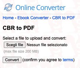 convertire pdf in cbr
