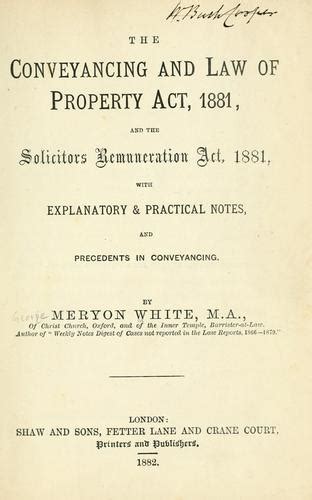 conveyancing act 1881 pdf