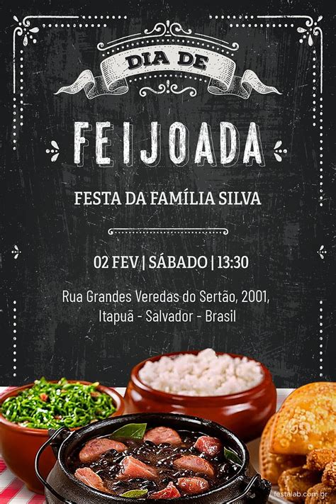 Convite Para Feijoada