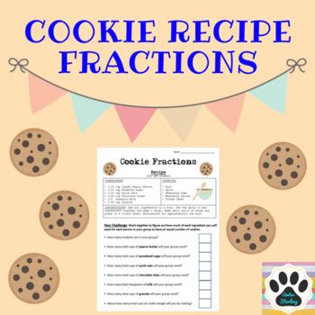 Cookie Recipes With Fractions   Learning Fractions With Cookies Teach Beside Me - Cookie Recipes With Fractions