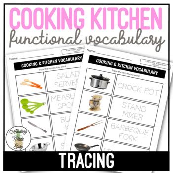 Cooking Amp Kitchen Functional Vocabulary Tracing Worksheets Vocabulary Check Worksheet - Vocabulary Check Worksheet