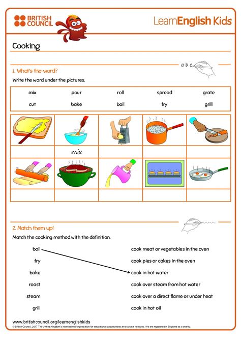 Cooking And Recipe Worksheets Theworksheets Com Kitchen Measurement Worksheet - Kitchen Measurement Worksheet