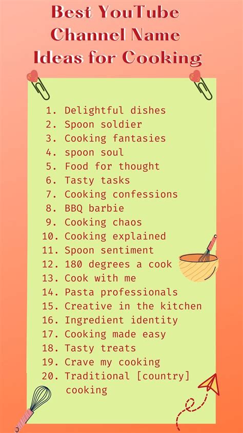 cooking show name ideas