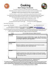 Read Online Cooking Merit Badge Answer Key 