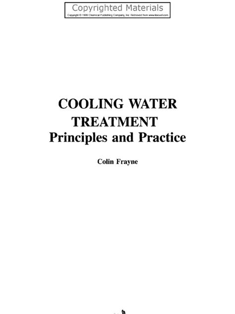 Full Download Cooling Water Treatment Principles And Practices Charts 