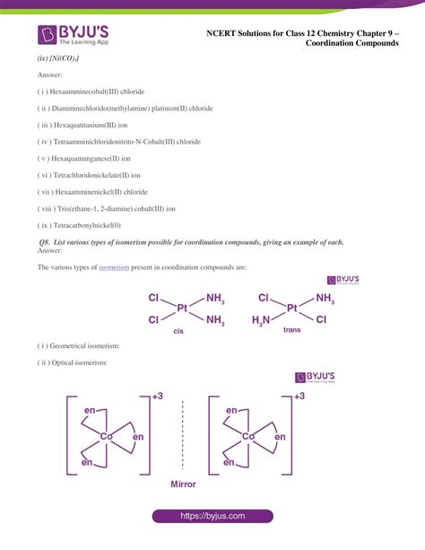 Coordination Compounds Ncert Solutions