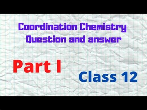 Full Download Coordination Chemistry Questions And Answers Hobbix 
