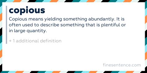 Copious Meaning