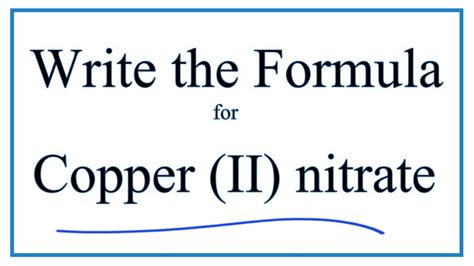 Copper Ii Nitrate Formula