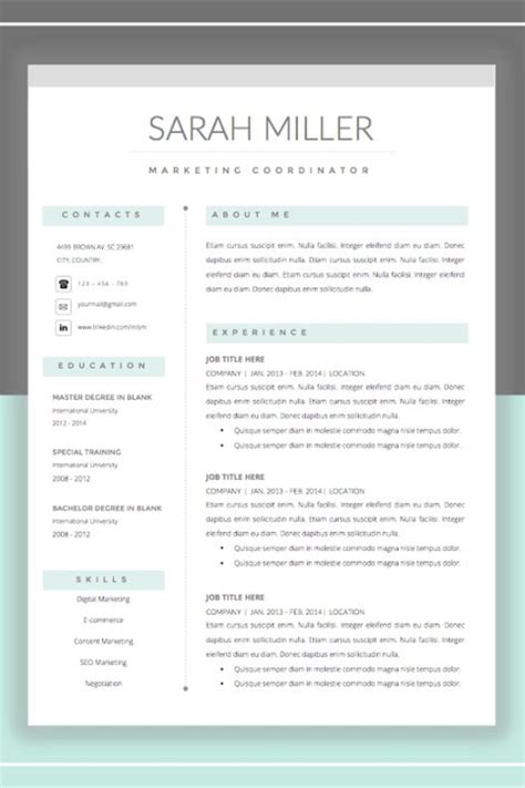 Copy And Paste Resume Template