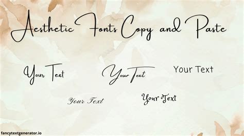 copy paste text aesthetic