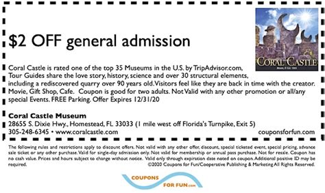 Coral Castle Museum Coupons