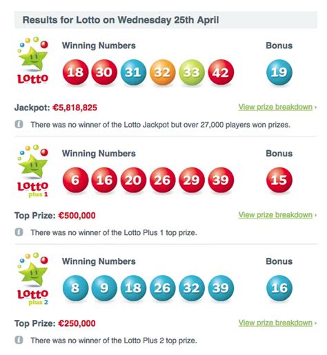 coral irish lottery 3 numbers