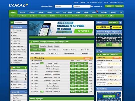 coral on line betting