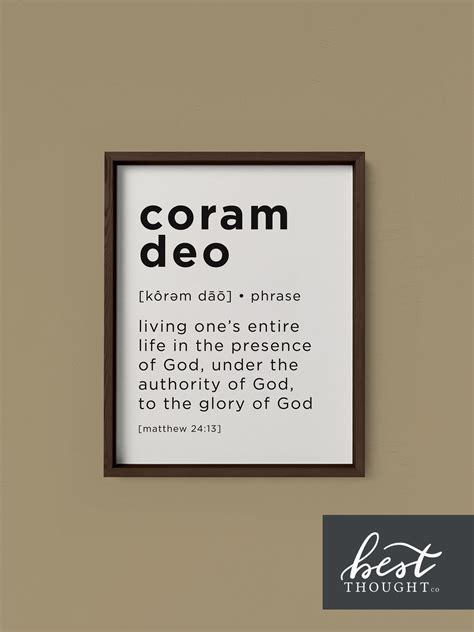Coram Deo Meaning