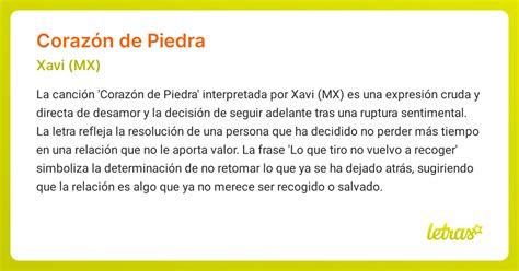 Corazon De Piedra Letra
