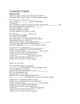 Corazon Partio Letra