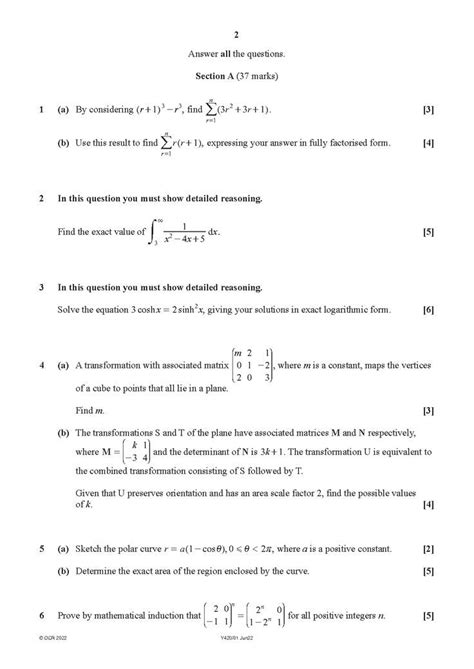 Core Mathematics Question Paper Booklet Namibia