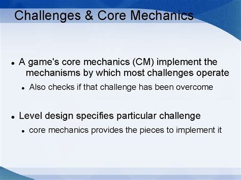 core mechanics of a game