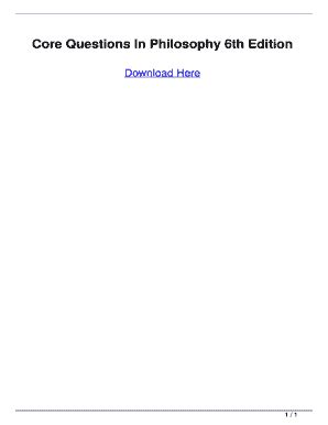Full Download Core Questions In Philosophy 6Th Edition Notes 