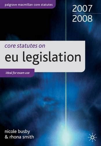 Full Download Core Statutes On Eu Legislation Palgrave Core Statutes 