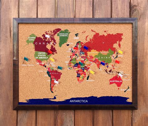 cork board world map