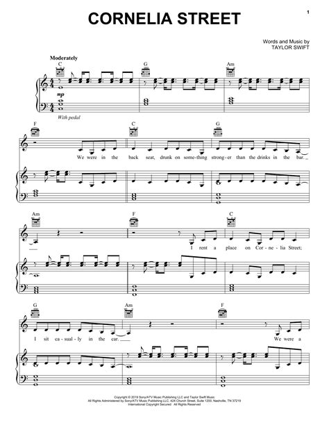 Cornelia Street Chords