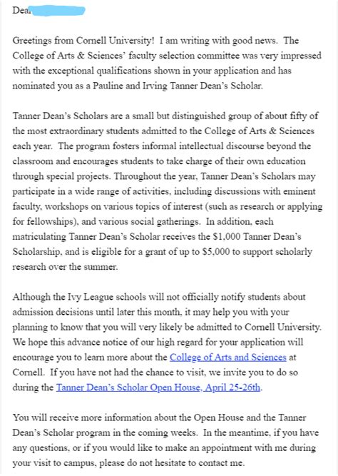cornell likely letter