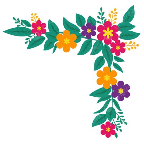 Corner Flower Border Png