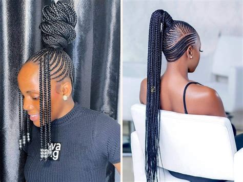 cornrow braids in one