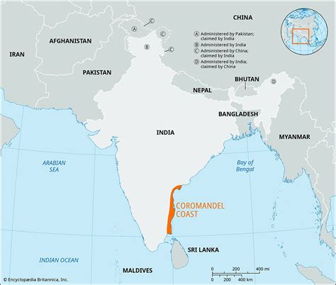 Coromandel Coast Map
