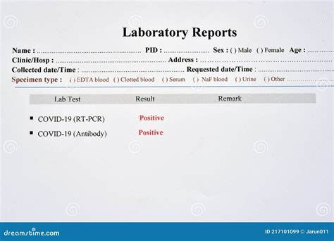 Corona Positive Report Sample