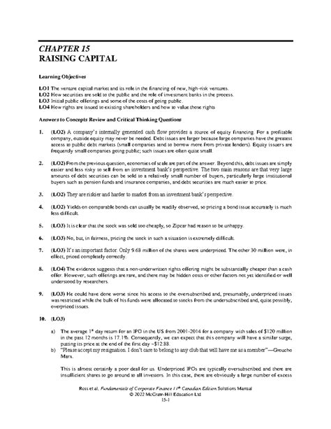 Corporate Finance Chapter 15 Solutions