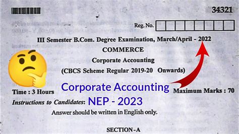 Full Download Corporate Accounting 3Rd Semester Question Papers 