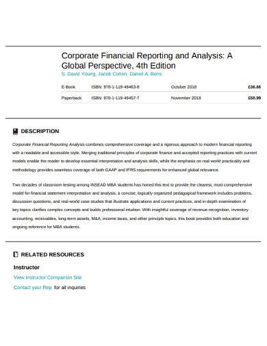 Read Corporate Financial Reporting And Analysis 