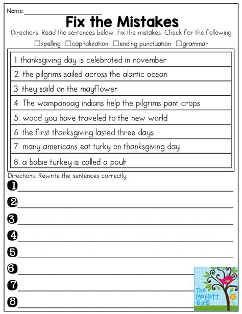 Correct A Sentence For Fourth Graders Editable Made Correct The Sentences 4th Grade - Correct The Sentences 4th Grade