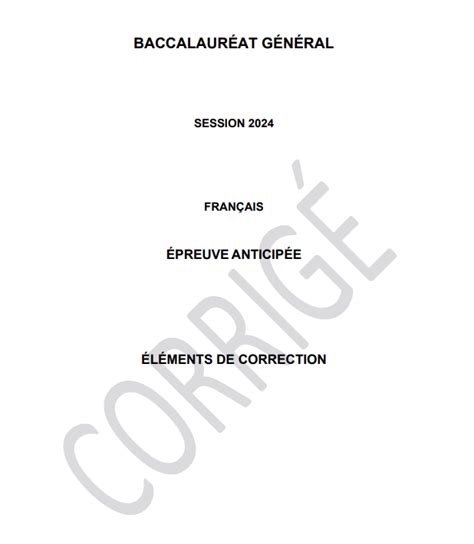 Correction Commentaire Bac 2024