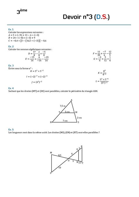 Correction Exercice De Math 3eme Myriade