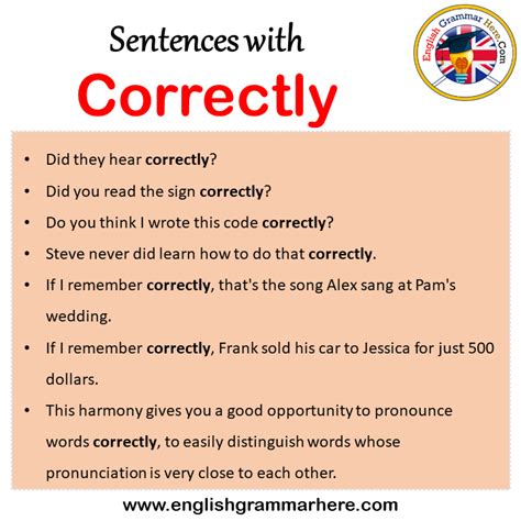 correctly in english