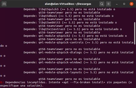 corregir dependencias incumplidas ubuntu