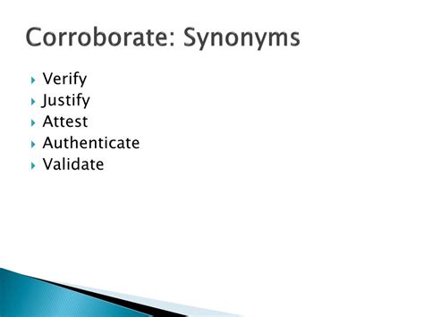 Corroborate Synonym